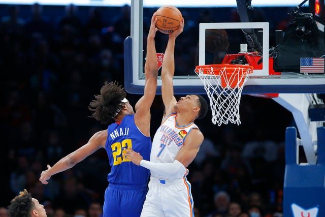 2021-2022赛季NBA常规赛，掘金94-108雷霆图片合集。