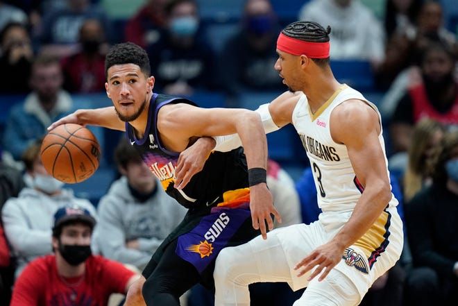 2021-2022赛季NBA常规赛，太阳123-110鹈鹕图片合集。