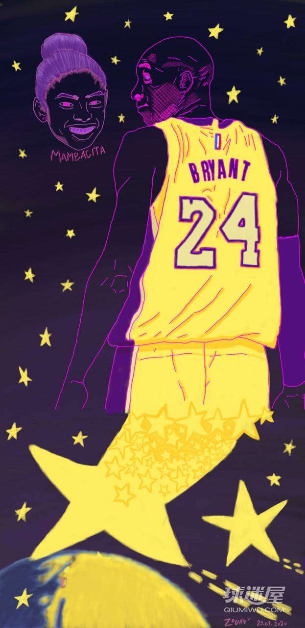 怀念科比和吉安娜的超清手机壁纸