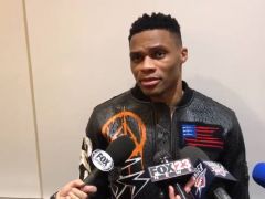 威少：我们的更衣室氛围非常棒，会准备好下一场比赛