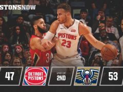 半场战报：莺歌17+5，海耶斯10+4，鹈鹕53-47领先活塞