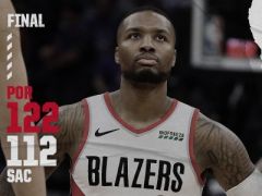 怀特塞德22+9福克斯28+6+5，利拉德35+5+5开拓者轻取国王