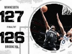 德鲁大叔空砍50+8+7 零失误，篮网加时惜败森林狼