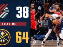  半场战报：利拉德13+1+4约基奇21+10+5，掘金领先开拓者16分