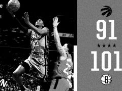 勒韦尔20+7伊巴卡28+9，篮网战胜猛龙