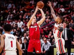 德拉季奇29+13利拉德34+12，热火战胜开拓者