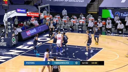 【NBA集锦】格兰特修炼新招数 背身后仰稳稳命中