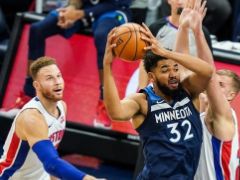 NBA常规赛：活塞VS森林狼精彩图片