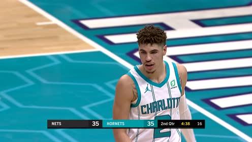 【NBA集锦】篮网vs黄蜂 杜欧空砍54分黄蜂6人上双撕破篮网