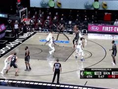 【NBA集锦】字母哥从屏幕外杀出 接球就是一记暴扣