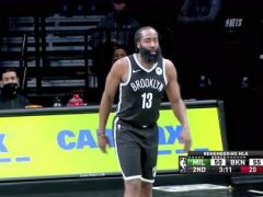 【NBA集锦】经典长臂护球 哈登突破上篮如探囊取物