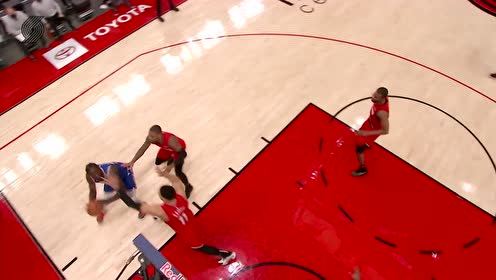 【NBA集锦】兰德尔展现细腻手感 转身后仰负角度中投得手