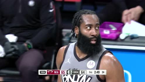 【NBA录像回放 原声】热火vs篮网第3节 英文原声回放