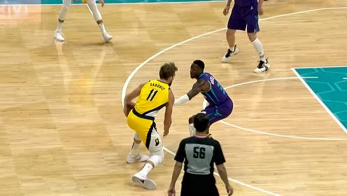 【NBA集锦】猛汉也玩细活 小萨博尼斯外线crossover1突3秀翻全场