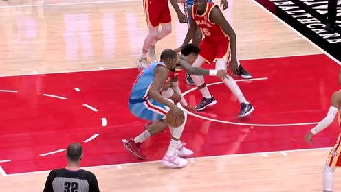 【NBA集锦】复刻乔丹经典晃倒对手 杜兰特急停回拉潇洒跳投