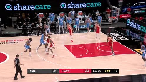 【NBA集锦】跟喝汤一样轻松！哈登连进3记3分手热得发烫