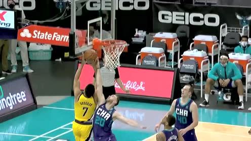 【NBA集锦】海沃德贡献一记站立式盖帽 要的就是稳准狠