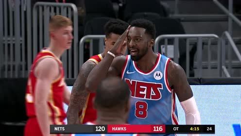 【NBA录像回放 国语】篮网vs老鹰精华回放 三巨头89分加时赛险胜