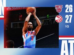 NBA常规赛：首节战罢，老鹰领先篮网1分