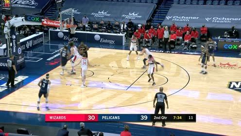 【NBA集锦】亚当斯急中生智 锡安篮下一挑二稳稳命中