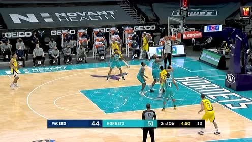 【NBA集锦】兰姆妙传萨博尼斯 小萨无视防守上篮得手