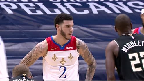 【NBA录像回放 原声】雄鹿vs鹈鹕第1节英文原声回放