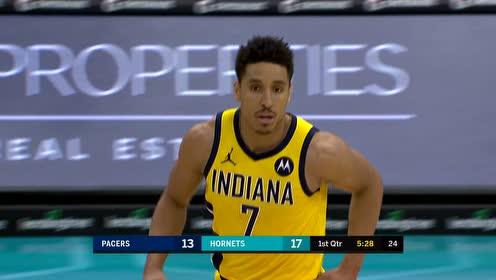 【NBA录像回放 国语】步行者vs黄蜂精华回放 黄蜂6人上双险胜步行者