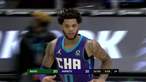 【NBA录像回放 国语】雄鹿vs黄蜂精华回放 黄蜂6人上双字母哥独木难支