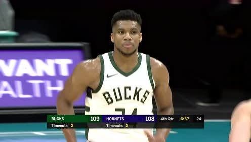 【NBA录像回放 原声】雄鹿vs黄蜂第4节英文原声回放