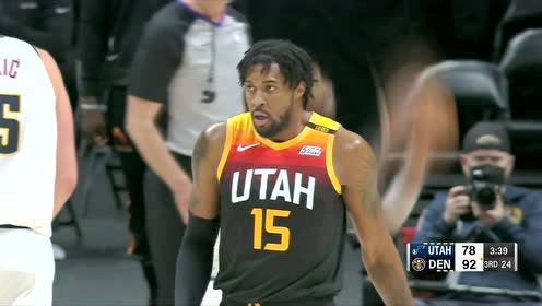 【NBA集锦】英格尔斯外线操刀送妙传 费沃斯包围圈滑翔暴扣打成2+1