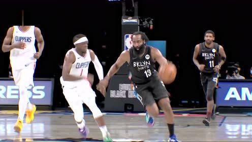 【NBA集锦】地板流的极致代表 哈登快攻上篮离地不到10公分