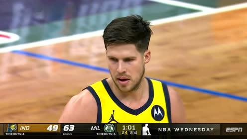 【NBA录像回放 原声】步行者vs雄鹿第2节 英文原声回放