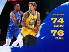 半场战罢：勇士74-76被独行侠反超