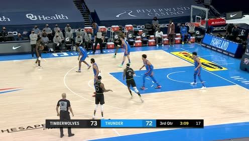 【NBA集锦】外线终于开了 爱德华兹投中压哨三分