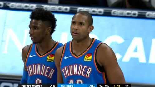 【NBA集锦】森林狼vs雷霆 第2节英文原声回放