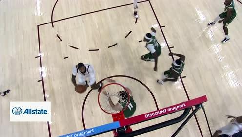 【NBA集锦】让你看看啥叫内线巨汉 德拉蒙德单臂粗暴扣篮惩罚洛佩兹