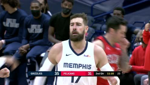 【NBA集锦】灰熊109-118鹈鹕 英格拉姆布莱德索联手终结比赛