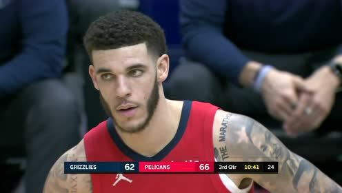 【NBA集锦】灰熊vs鹈鹕 第3节英文原声回放