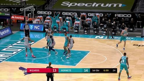 【NBA集锦】弹道无需修正 海沃德三分穿云手起刀落