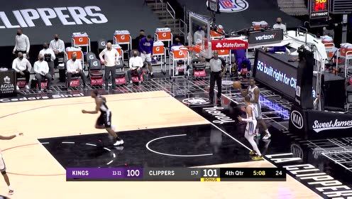 【NBA录像回放 国语】关键先生！福克斯危机时刻连飙三分扭转局势