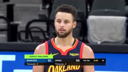 【NBA录像回放 原声】勇士vs马刺第4节英文原声回放