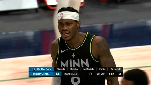 【NBA录像回放 原声】森林狼vs独行侠 第1节英文原声回放