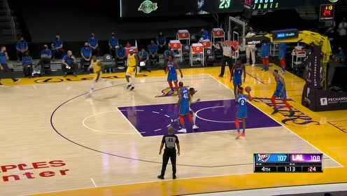 【NBA集锦】詹姆斯死亡缠绕抢断贝兹利 斜刺里杀出关键上篮扳平比分