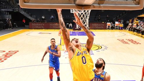 【NBA集锦】雷霆vs湖人五佳球 库兹马隔人暴扣神似流川枫