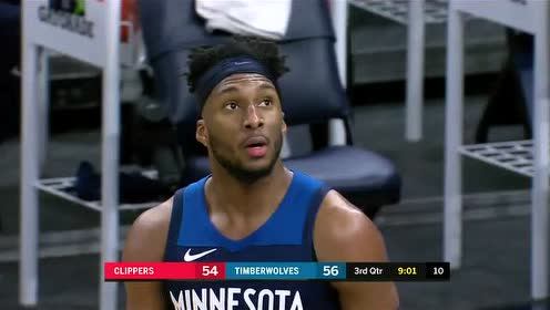 【NBA录像回放 原声】快船vs森林狼第3节英文原声回放