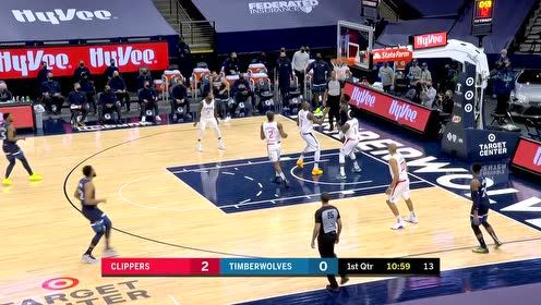 【NBA集锦】森林狼连续秀出神操作 爱德华兹欧洲步反篮卢比奥虚晃上篮