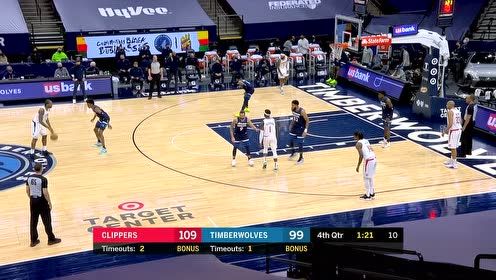 【NBA集锦】快船119-112森林狼 小卡赛季新高36分率队逆转