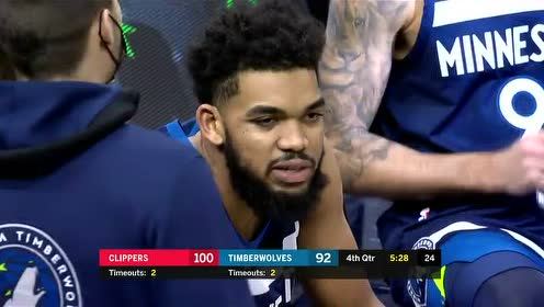 【NBA录像回放 原声】快船vs森林狼第4节英文原声回放