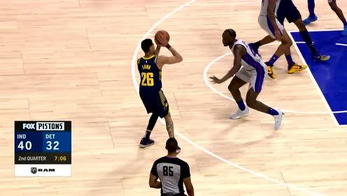 【NBA集锦】兰姆转换三分 拉弓射箭三分入网