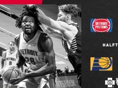 NBA常规赛：半场战罢，活塞52-52战平步行者